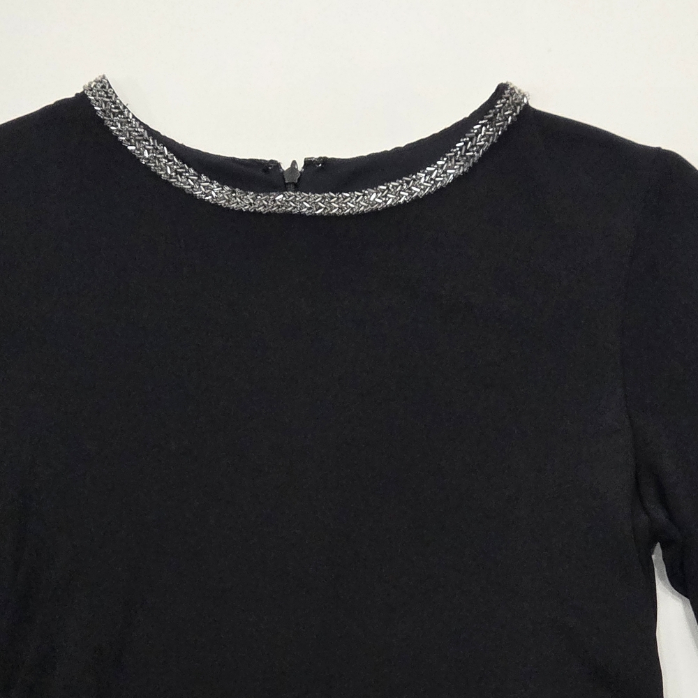 Shoshanna Midnight Tiered Drop Waist Dress Size 12 - Picture 2 of 9